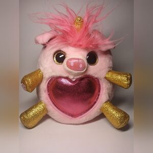 Rainbocorn Pink and Gold Plush Pig-Unicorn Interactive Toy "KANDY"